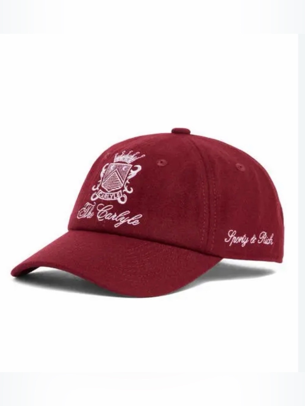 SPORTY & RICH X The Carlyle Embroidered Logo Baseball Cap